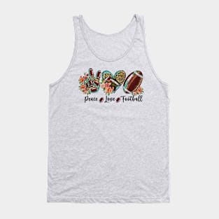 Peace Love Football floral Tank Top